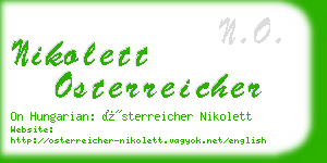 nikolett osterreicher business card